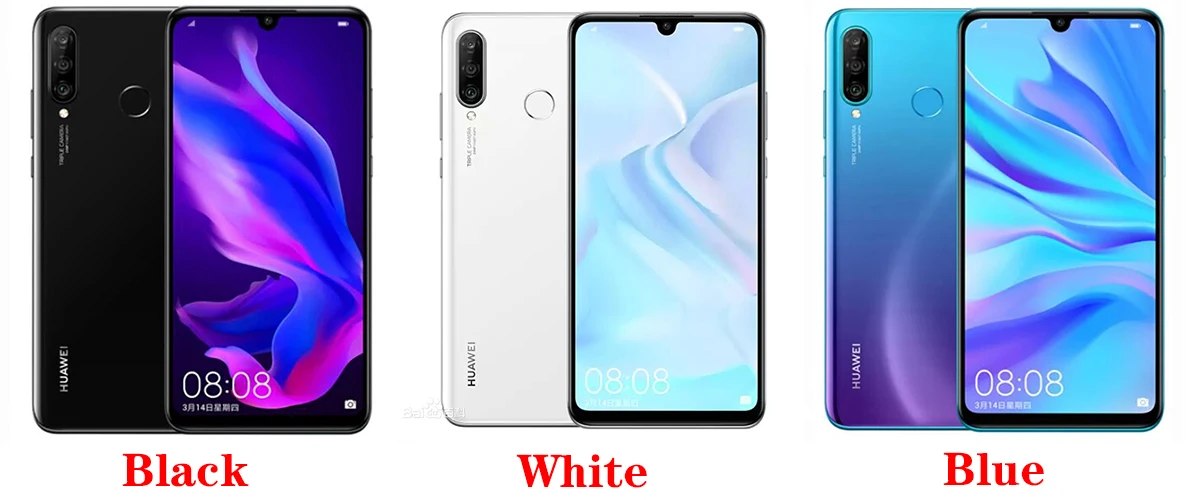 Huawei P30 Lite Nova 4e 4G SmartPhone 4GB 6GB RAM 128GB ROM Octa Core Kirin 710 6.15" 3340mAh 24MP Rear Triple Camera Android 9 huawei cell phones unlocked