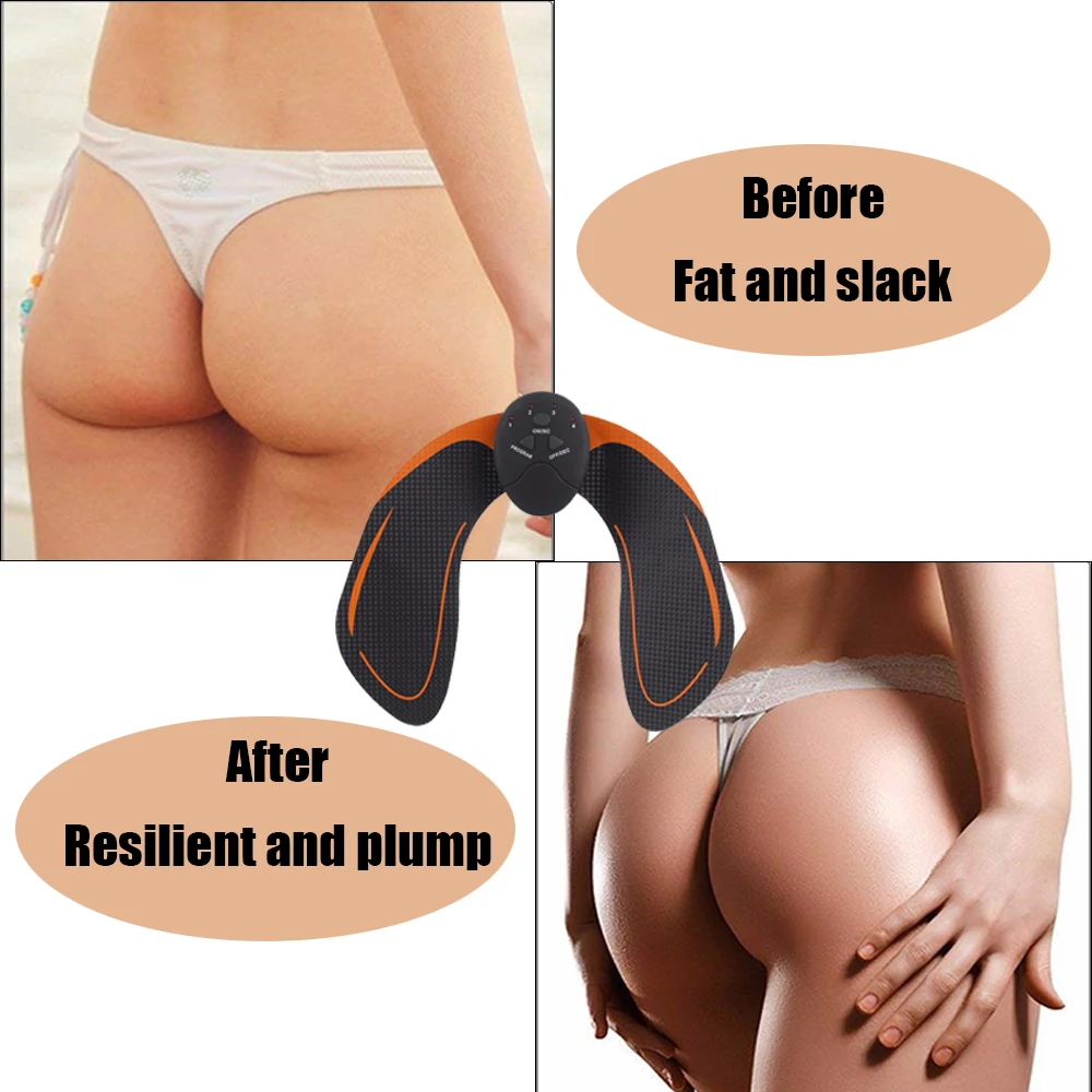 Muscle Trainer Abdominal Simulators Smart EMS Hips Trainer Slimming Massage Electric Weight Loss Stickers Fitness Buttock Unisex