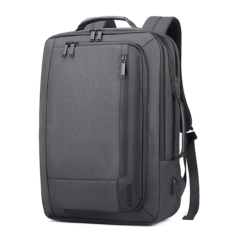 Fimbria black ARCTIC HUNTER USB 15,6-17 дюймов водонепроницаемая мужская сумка для ноутбука Модная Спортивная дорожная деловая сумка для Ноутбука Мужской Рюкзак Школьная Сумка для мальчиков - Цвет: Fimbria black