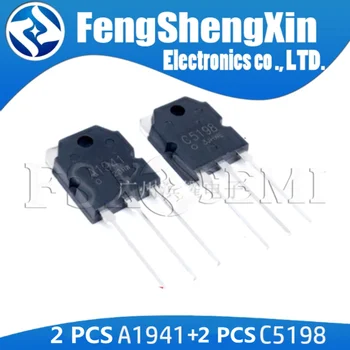 

4PCS 2pairs 2SC5198 2SA1941 TO3P (2PCS A1941 + 2PCS C5198) TO-3P Power Transistor