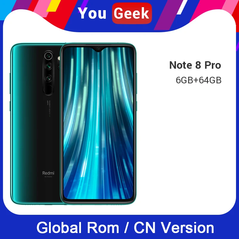 Xiaomi Redmi Note 8 Pro Note8 смартфон с восьмиядерным процессором Helio G90T, ОЗУ 6 ГБ, ПЗУ 64 ГБ, 4500 мАч|Смартфоны и мобильные телефоны|   | АлиЭкспресс