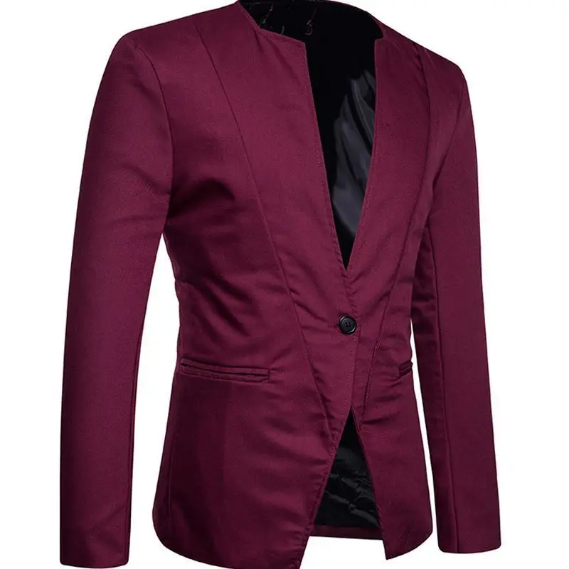 

Spring Dinner Men's Suit Fashion Simple Style Personal Door Threshold Slender Solid Color Men's Host Casual Suit