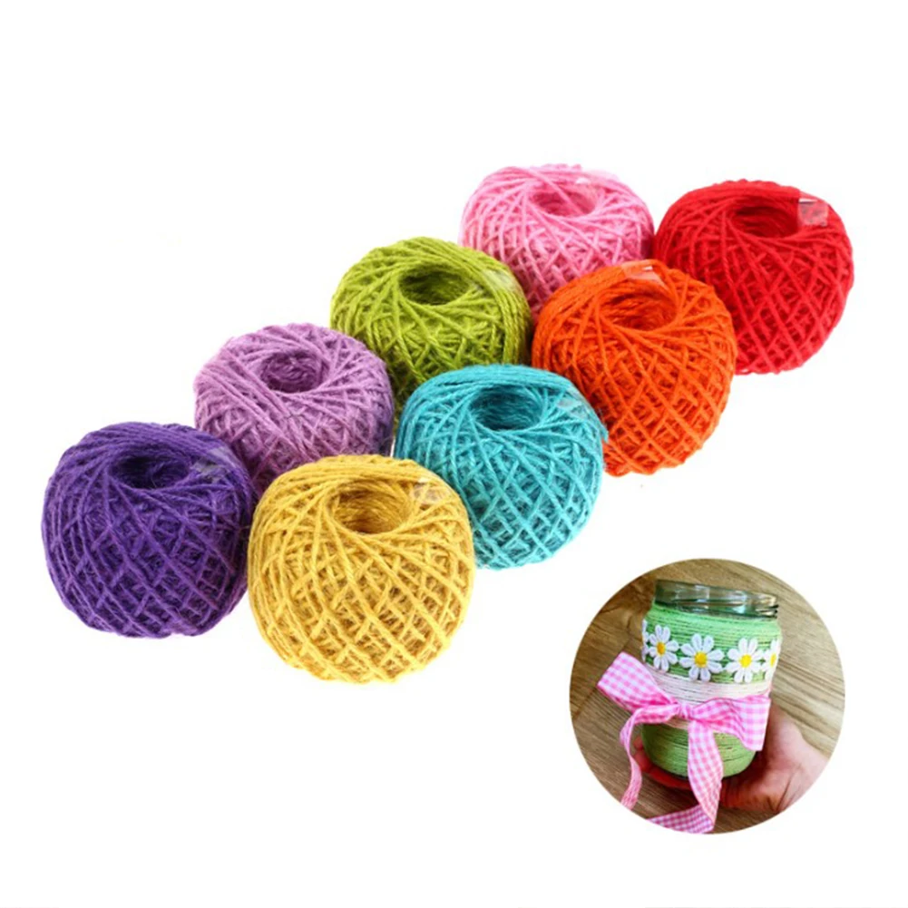 50M Natural Burlap Hessian Jute Twine Cord Hemp Rope String Gift Packing String Christmas Event& Party Supplies Practical Goods