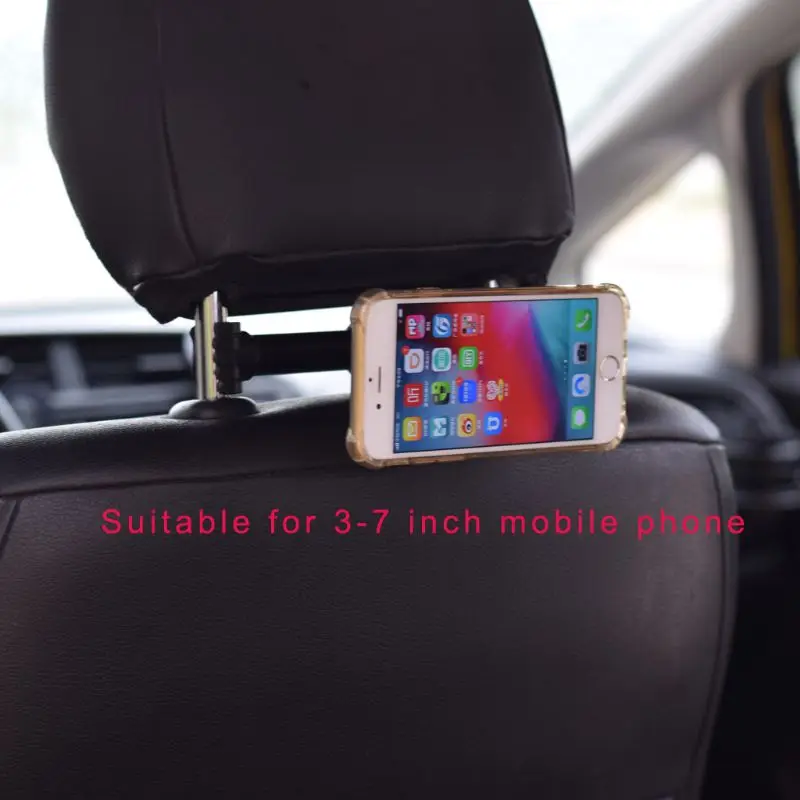 

Universal Alloy Car Back Seat 3-7 inch Smart Phone Holder Car Headrest Magnetic Bracket Mobile Phone Mount Stand DXAC