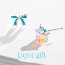 Оптический цвет серьги дамы стерлингового серебра простой кристалл кулон современные ювелирные изделия элегантный подарок девушке ювелирные изделия