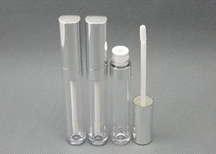 30pcs 50pcs 6ML Plastic Lip Gloss Tube n Silver Cap,Clear Portable Mascara Refillable Bottle,Empty Professional Eyeliner Package