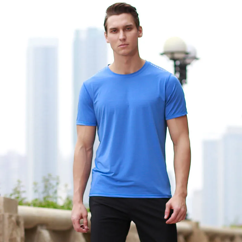 6983-1 summer trade fashion simple solid color street style T-shirt short-sleeved shirt t-shirt round neck men's t-shir |