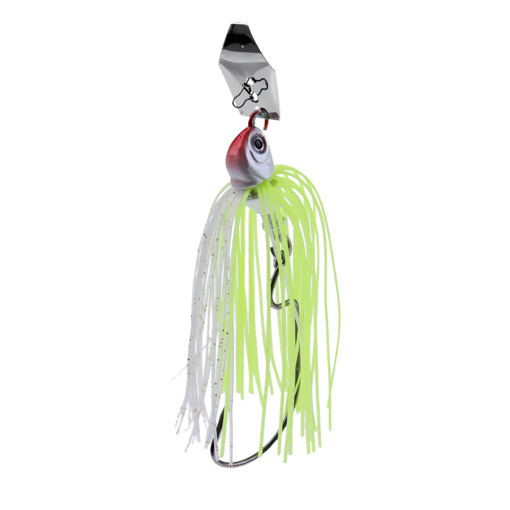 Spinnerbait Metal Sequin Lure Jig Fishing Lead Hook Wobbler Beard Skirt Lure