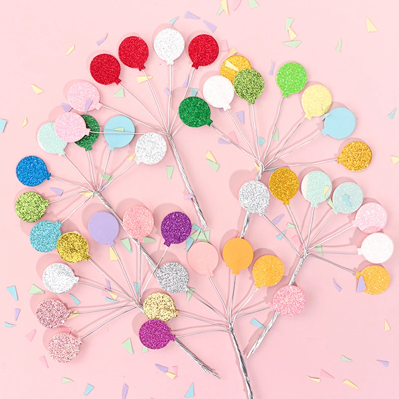 Cakelove креативный Блестящий маленький воздушный шар железный торт Топпер кекс