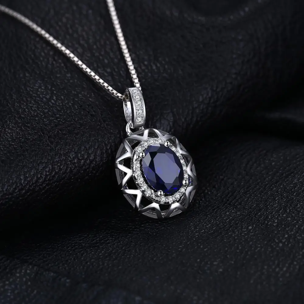 Ювелирный дворец, созданное ожерелье из сапфира 925 драгоценные камни из стерлингового серебра, колье, эффектное ожерелье для же