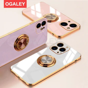 Silicone Cover For iPhone 13 12 Pro Max 11 Pro Max Case For iPhone13 13 X R Xs Xr 7 8Plus luxury Plating Case for iphone11 Cover 2
