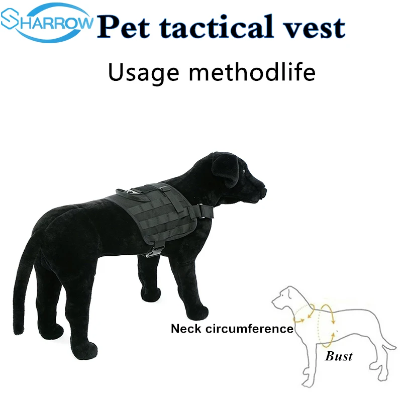 New Sharrow Pet Dog Large Dogs Hunting Combat Outdoor Army Tactical Vest Training Dogs Coat