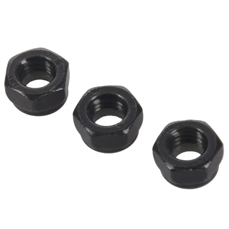 M5x0.8mm оцинкованные Nylock нейлоновые вставки шестигранные блокировочные гайки черные 50 шт