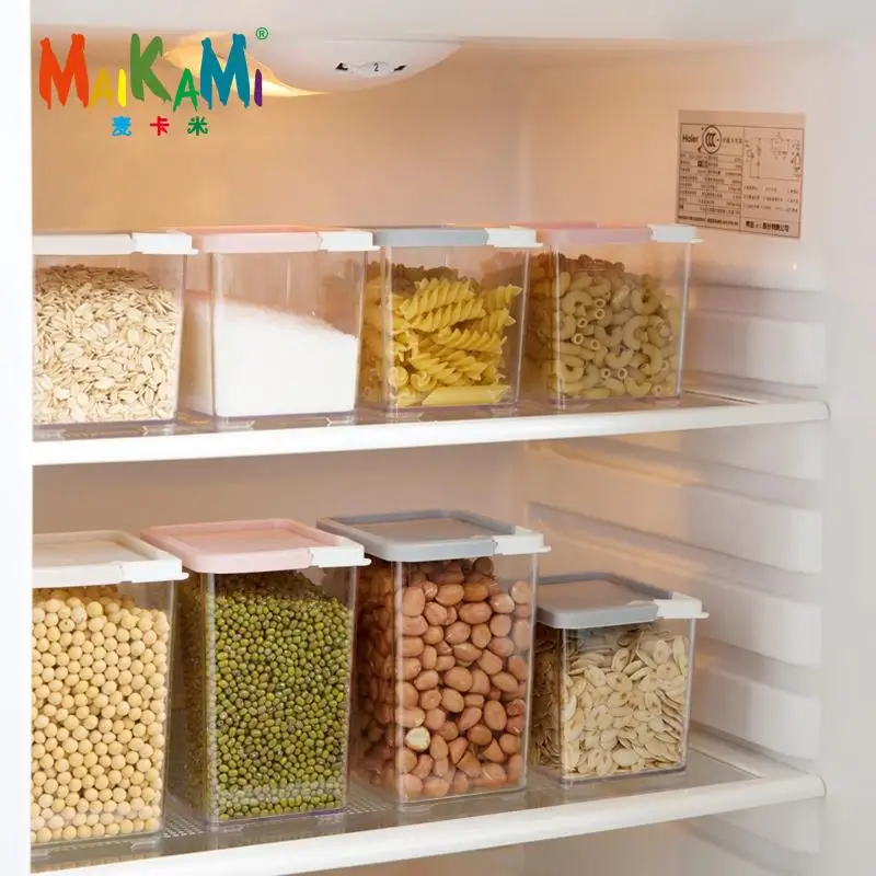 

MAIKAMI Kitchen Sealed Jar Plastic Food Storage Box Grain Dried Fruit Storage Jar Cookie Jar Storage Tank