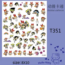 

10 Packs of Disney 3D Cartoon Nail Stickers Stitch Star Delu Mickey Mouse Anime Nail Sticker Art Handmade DIY Nail Slider