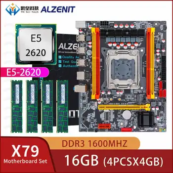 

ALZENIT X79 Motherboard Set X79M-CE3 M.2 MATX With LGA2011 Combos Xeon E5 2620 2.0GHz CPU 4*4GB (16GB) DDR3 1600MHz ECC/REG RAM