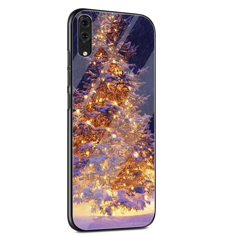 Мобильный чехол для телефона, стекло для huawei P30 P20 P10 mate 20 Pro Lite Y6 Y9 7A honor 8X9 10 Lite, Рождественская Новинка
