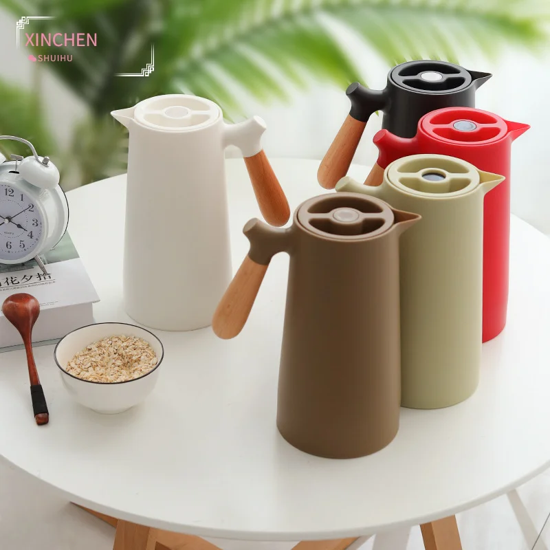 

Efficient Insulation Thermos Household Office Glass Liner Thermo Cup Leakproof Portable 1L High Capacity Coffee Warmer Kettle