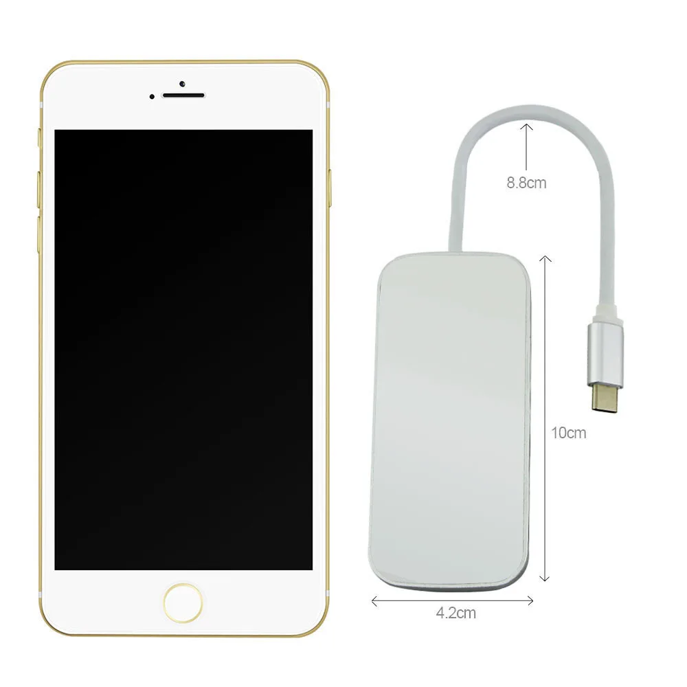 CHYI Мульти USB C концентратор type C USB 3,1 концентратор с SD кард-ридером алюминиевый сплав 3 порта USB 3,0 концентратор сплиттер для Macbook аксессуары