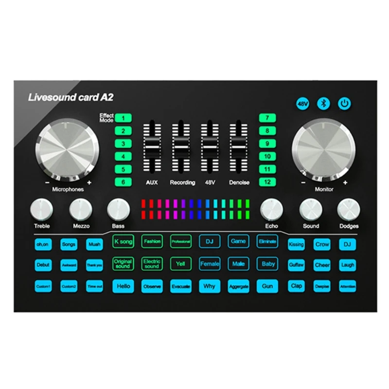 

2022 New Professional Mixer Adjust Stereo Sound Card Board Mixing Console