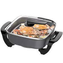 6.5L Электрический чайник плита мульти плита 5 см глубина антипригарная тушеная Жарка сковородка бытовой горячий горшок варочная машина DHG-651