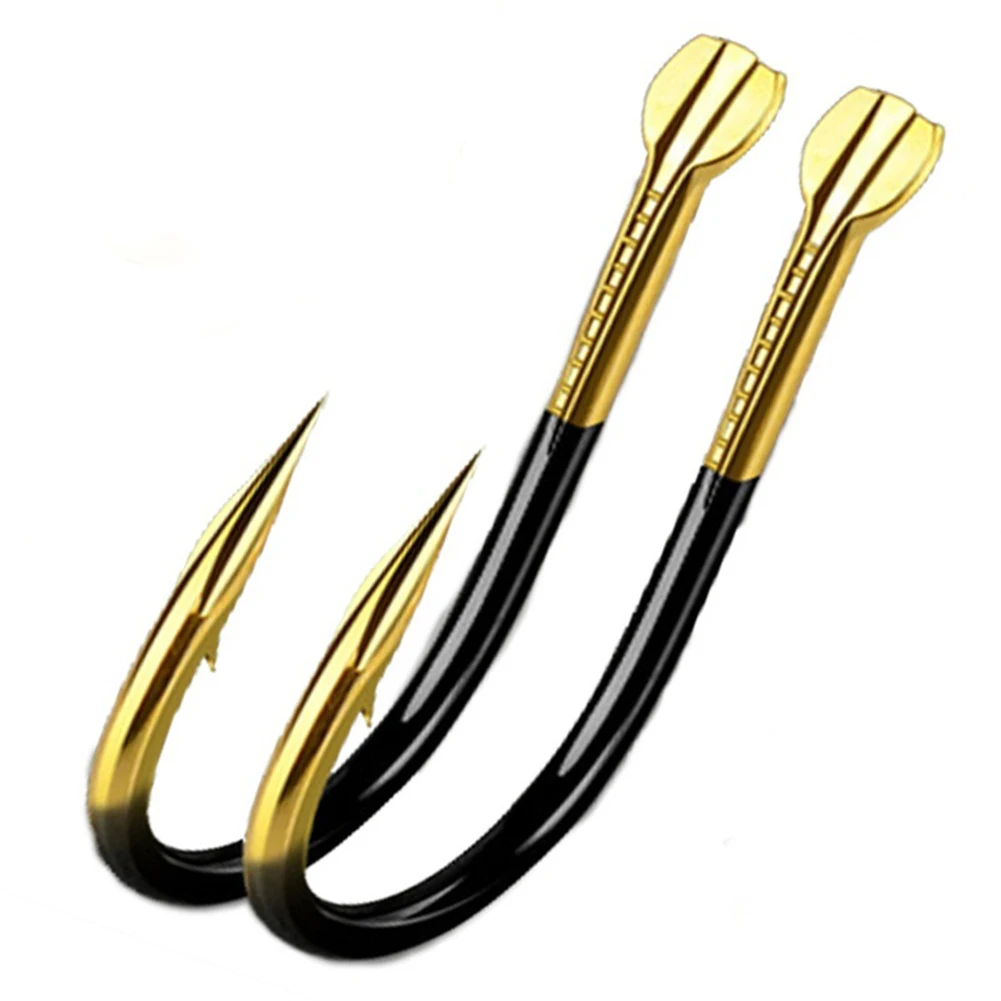 20Pcs Fishing Hooks Titanium Alloy Fishing Barbed Hook Worm Bait Holder Fishhooks Fish Lures Tackle Tools Accessories Supplies