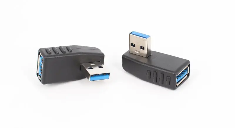 90 градусов угловой левосторонний правосторонний разъем USB 3,0 папа-мама разъем адаптера для портативных ПК и Прямая поставка