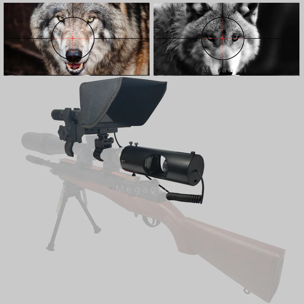 Caça ao ar Infravermelha com Pára-sol Nova Livre Quente Mira Óptica Tático Riflescope Visão Noturna Novo Lcd 2020