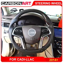 Настоящее углеродное волокно и кожа руль Замена индивидуальные для CADILLAC XT5 ATS-L XTS CTS SLS руль