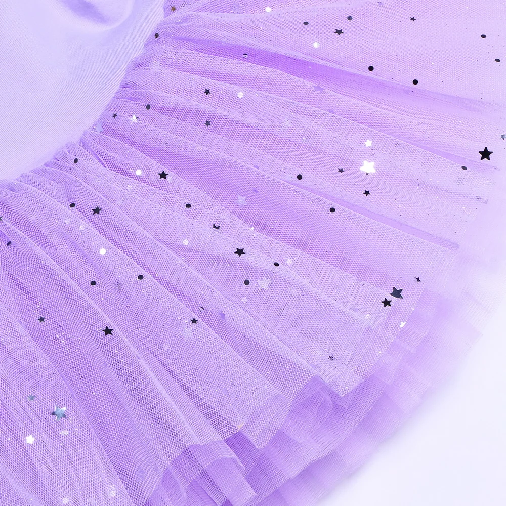 BAOHULU/балетная пачка с рукавами-лепестками для девочек; детское платье с бантом и бриллиантами; балетное танцевальное трико; вечерние костюмы