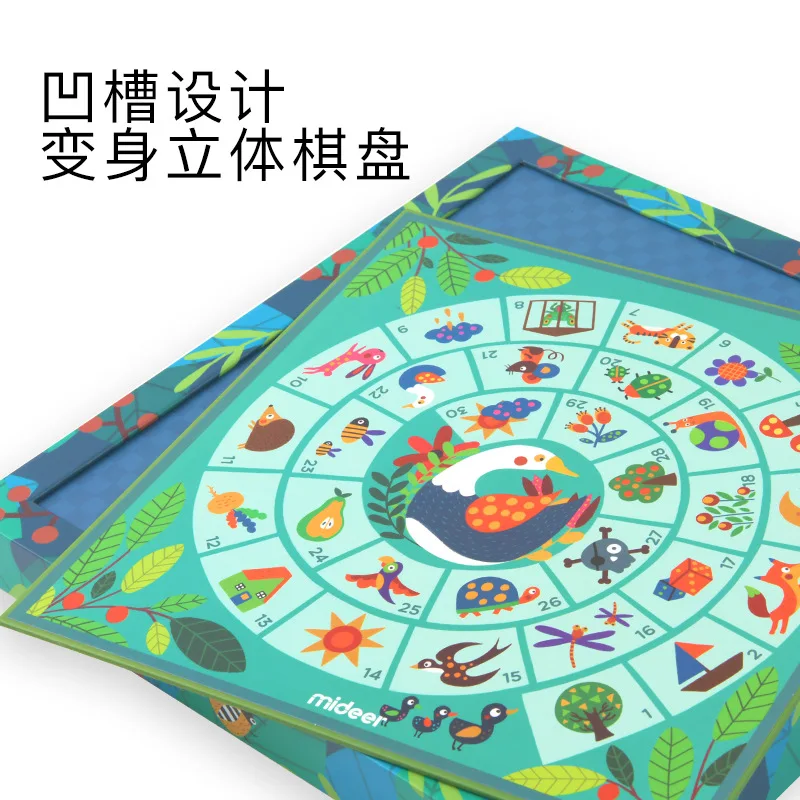 

MiDeer Mi Deer Children Nine-in-One Board Game Aeroplane Chess Five-in-a-row Multi-functional Chess Educational Game Toy 3 +