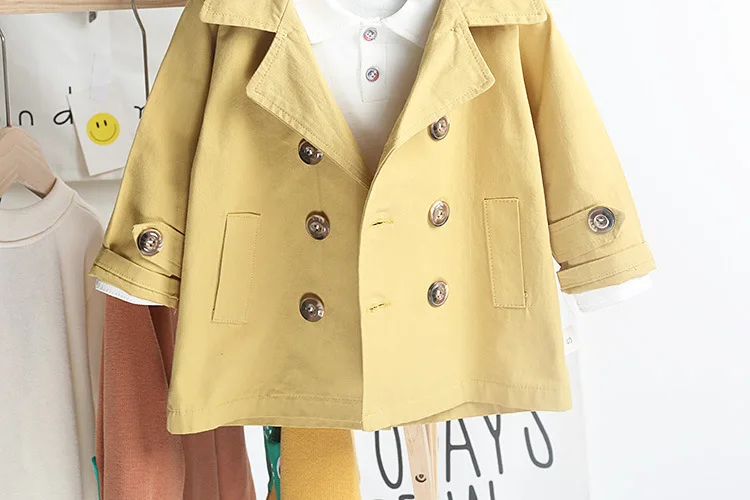 Весенние пальто для маленьких мальчиков; пальто для малышей в джентльменском стиле; двубортная ветровка; детские повседневные куртки