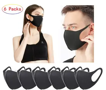 

6 Pack Face Masks, Mouth Masks Anti Dust Masks Washable Masks for Cycling Skiing Running Motorbikes