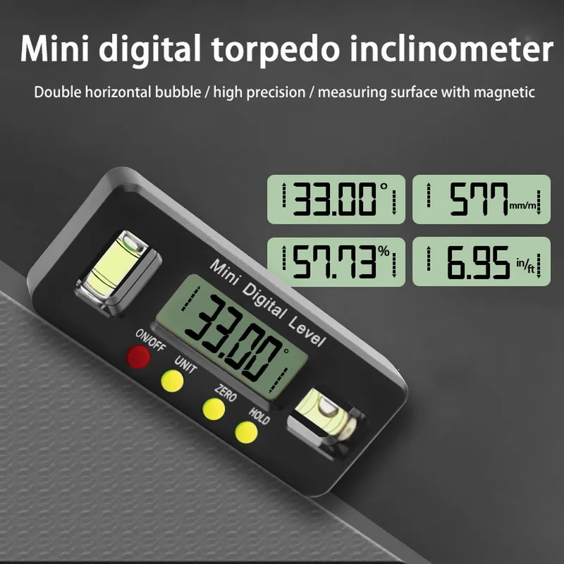  360 Degree Digital Angle Finder Protractor Electronic Level Box Digital Inclinometer Angle Measurin