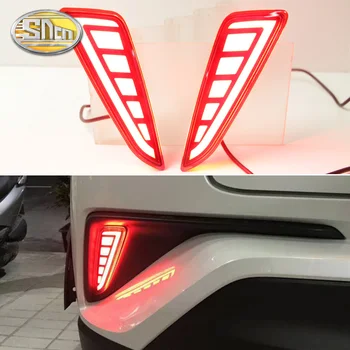 

2PCS For Toyota C-HR CHR 2016 - 2019 SNCN Multi-functions Car LED Rear Fog Lamp Bumper Light Auto Bulb Brake Light Reflector