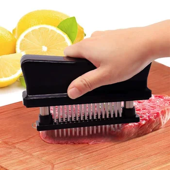 

Professional 48 Blades Stainless Steel Meat Tenderizer Steak Chicken Fish Pork Poultry Hammer Safety Lock Kitchen Accessories