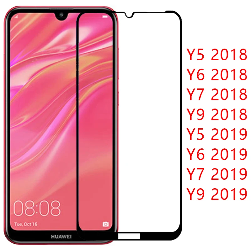 Чехол для huawei y5 lite y6 y7 pro y9 prime 2019 2018 защитная пленка из закаленного стекла на y 5 6 7 9