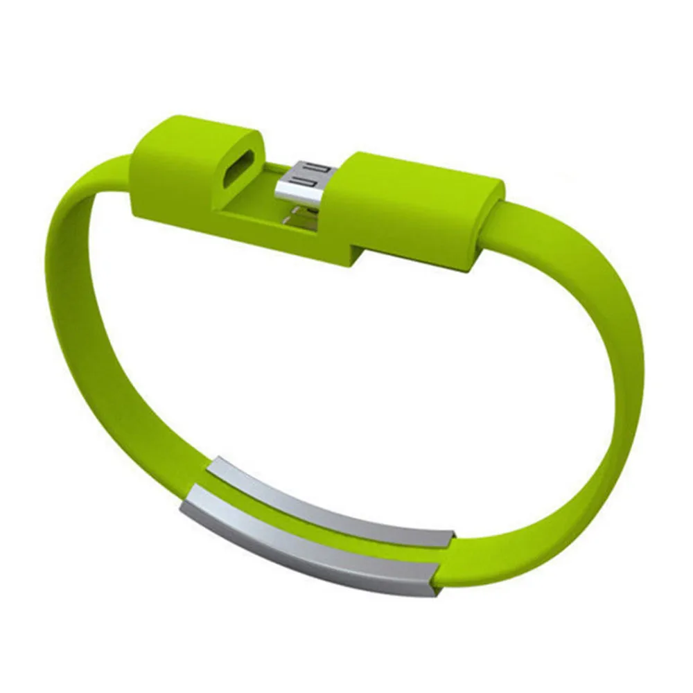 Цветной мини микро-usb браслет зарядное устройство кабель для зарядки и синхронизации данных шнур Android телефон Портативный Браслет