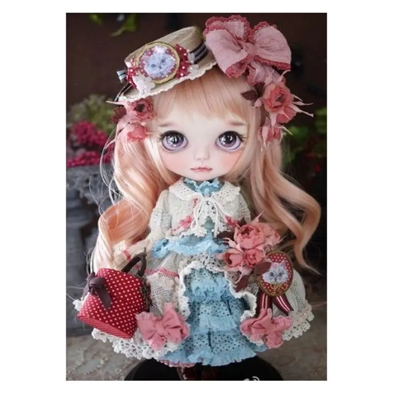 

Princess Doll DIY 5D Full Drill Diamond Painting Optional Embroidery Cross Stitch Kit Rhinestone Home Decoration Craft