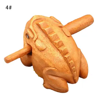 

Solid Wood Hand-Carved Lucky Frog Wooden Audible Home Office Decoration Frog Mango Wood Hand Made Ornaments