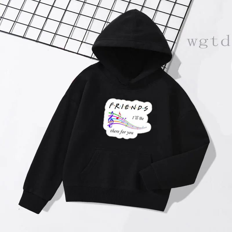 Модная осенняя одежда Shein, худи для мальчиков, толстовки с капюшоном Kawaii Cute Friends, осенняя толстовка с капюшоном и длинными рукавами Bluzy Dla Dzieci
