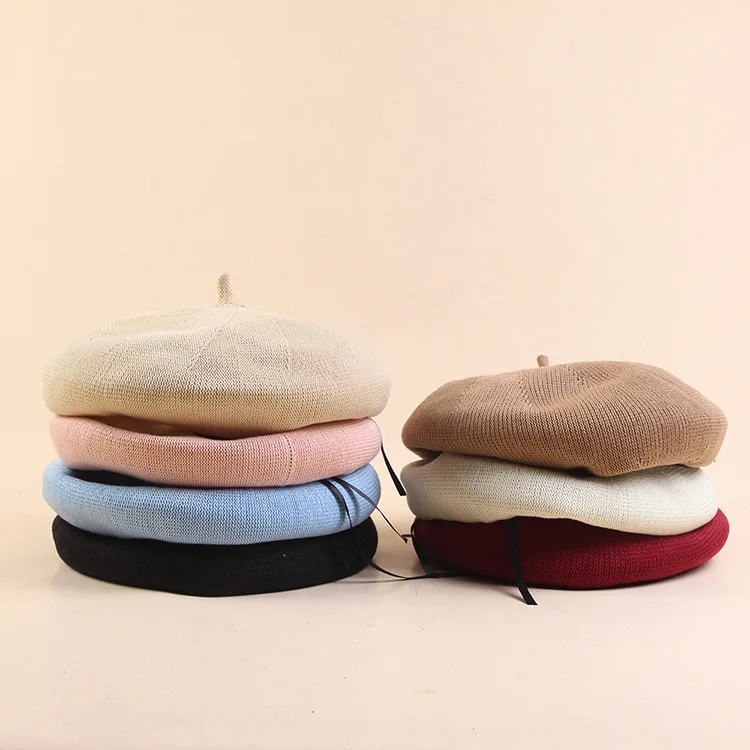 

Spring And Summer Thin Breathable Beret Women's Painter Cap Korean-style Japanese-style Versatile Literature And Art bei lei mao