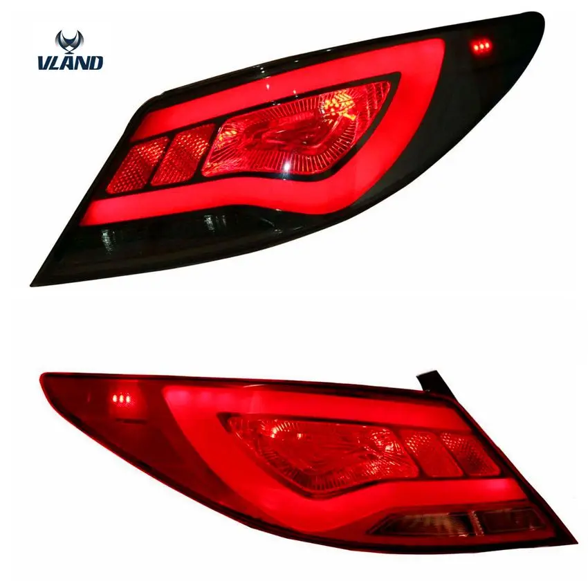 

VLAND factory for Accent LED taillights 2010 2011 2012 2013 for Verna tail lamp for Solaris tail light with turn signal