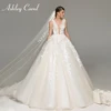 Ashley Carol Beach A-Line Wedding Dress 2022 Elegant Backless V-neck Sleeveless Lace Appliques Boho Bridal Gown Vestido De Noiva 1