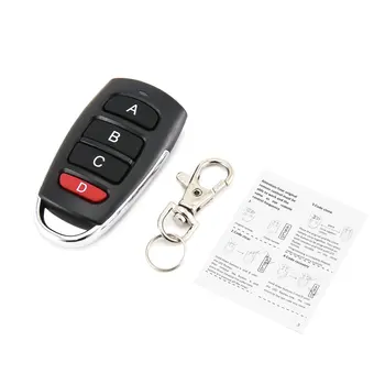 

433.92Mhz Garage Door Electric Cloning Remote Control Key Universal Safe Fob Car Gate Self Copy for Garage Doors Alarms