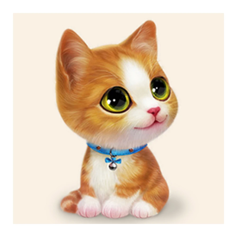 

Cute little animals cat Diamond Painting Full Round Kitty Cartoon Nouveaute DIY Sticking Drill Cross Embroidery 5D children