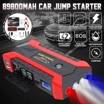 

600A 89800mAh Starting Device Power Bank Jump Starter Car Battery Booster Emergency Charger 12V Multifunction Battery Booster