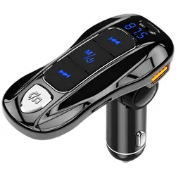 Reproductor de MP3 inalámbrico para coche, transmisor de carga rápida, FM, manos libres, PD3.0, BC55