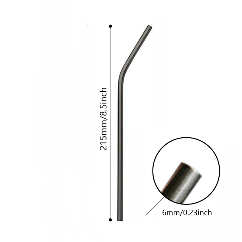 N Urijk Металл питьевой соломы многоразовая нержавеющая сталь соломы с чистящая щетка для дома Вечерние Барные аксессуары 1/2/4 штуки в комплекте - Цвет: N