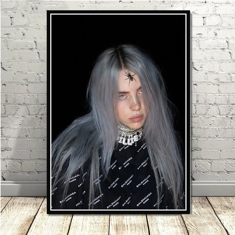 Горячая Billie Eilish музыка поп-звезда плакаты и принты фотографии на стене полотно с рисунком для декорирования домашнего декора куадро - Color: 11